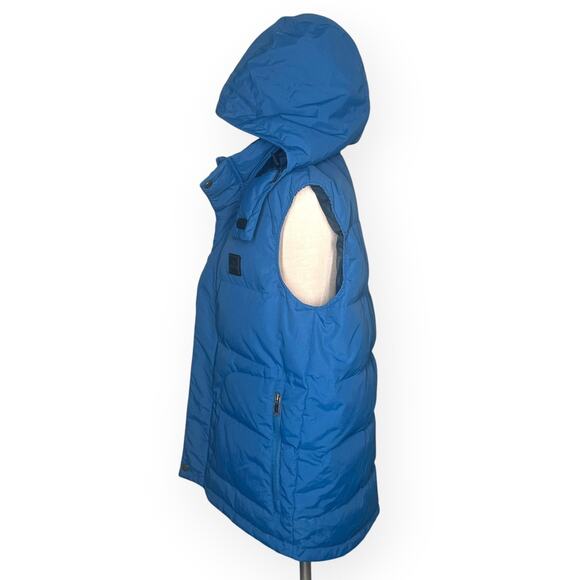 LACOSTE Blue Hooded Puffer Vest Insulated Down Feather Filled Gorpcore Warm Cozy - Picture 5 of 13